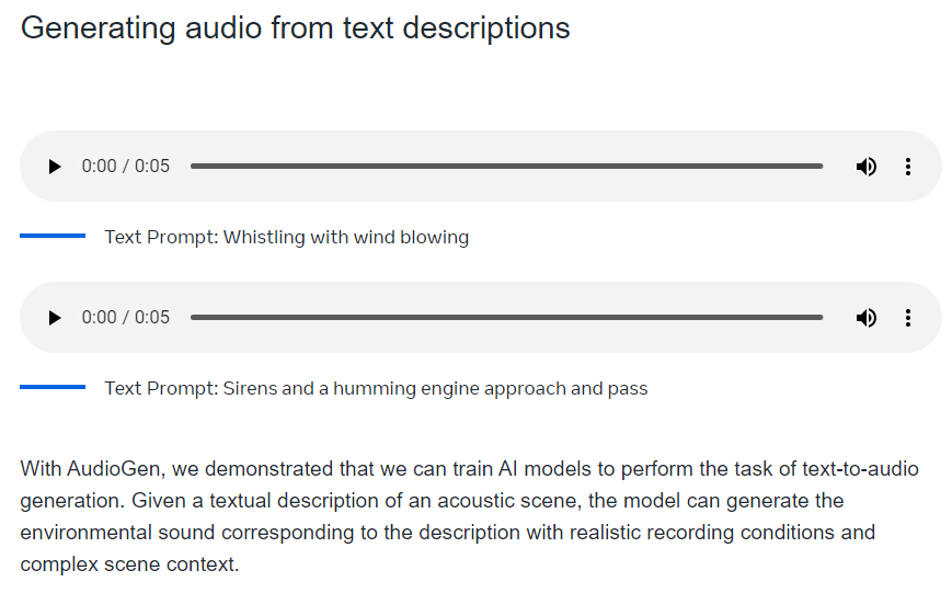 Meta AudioGen