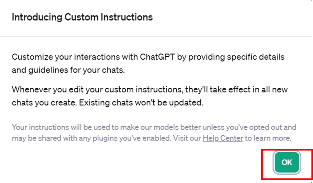 Custom instructionsの使い方の使い方Step2