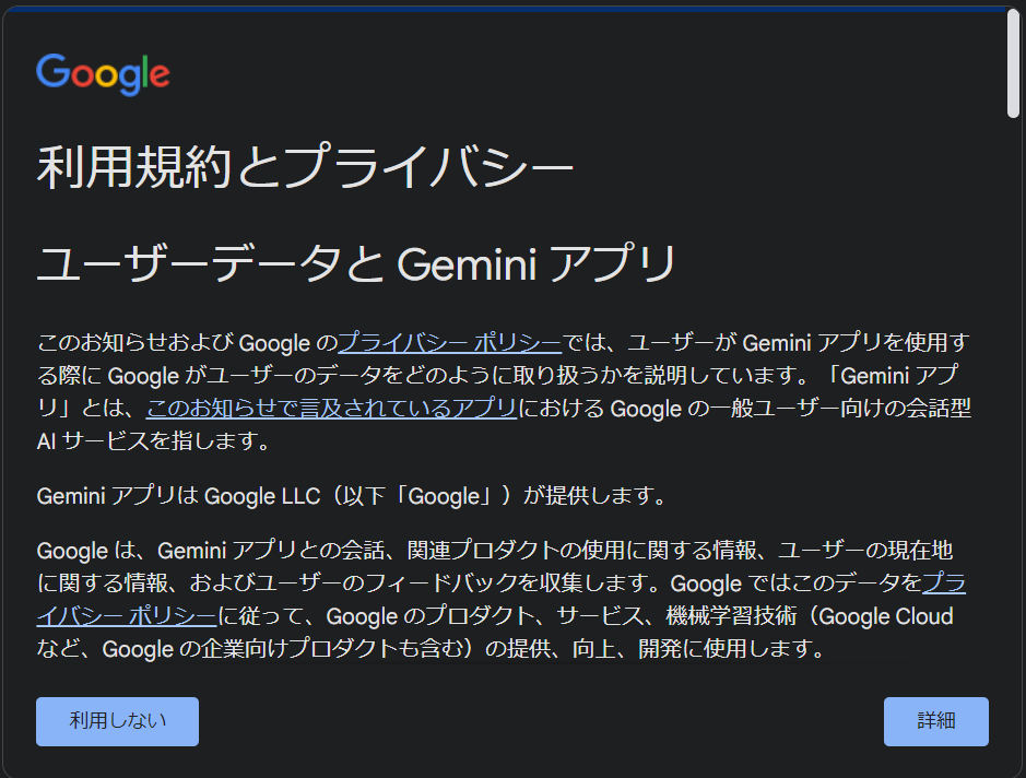 Geminiの始め方4